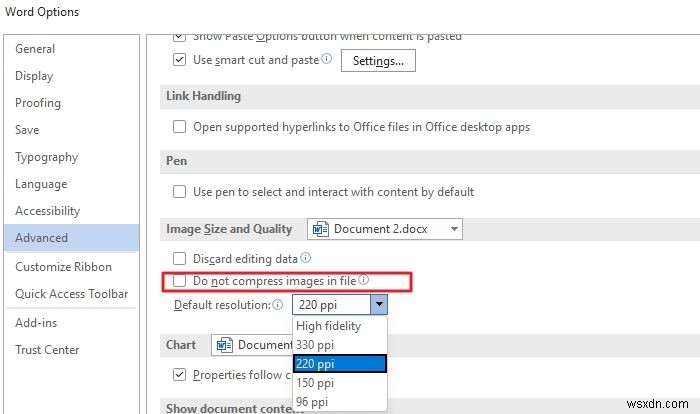 Word, Excel, PowerPoint로 저장할 때 이미지 품질 유지 