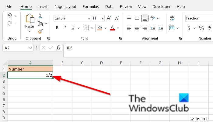 Excel에서 숫자를 분수로 표시하는 방법 