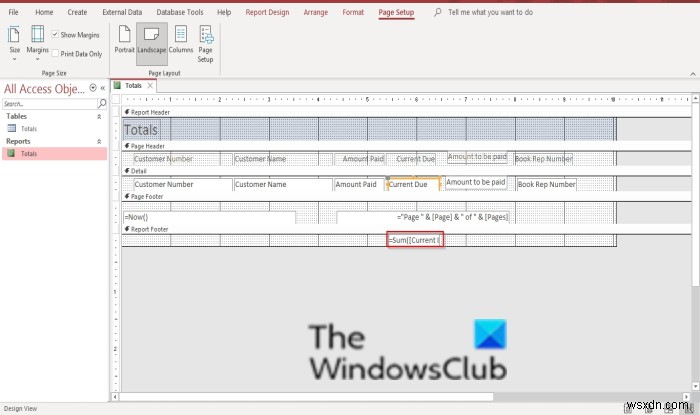 Microsoft Access의 보고서에 합계를 추가하는 방법 