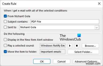 Outlook의 폴더로 이메일을 자동으로 이동하는 방법 