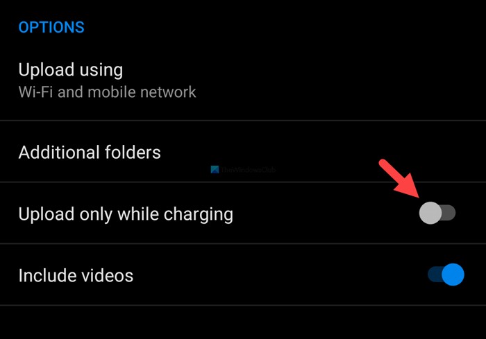 Android에서 OneDrive 카메라 업로드가 작동하지 않습니다. 활성화 또는 켜는 방법? 