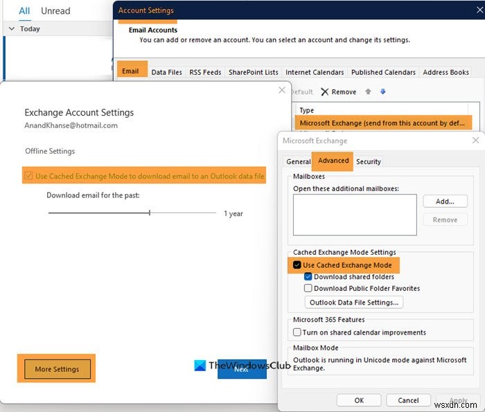 Outlook 오류 0x8004011D 수정, 서버를 사용할 수 없습니다.