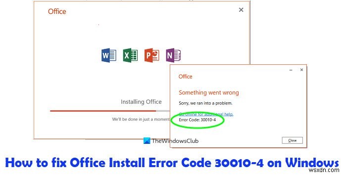설치 또는 업그레이드 중 Office 오류 코드 30010-4 수정