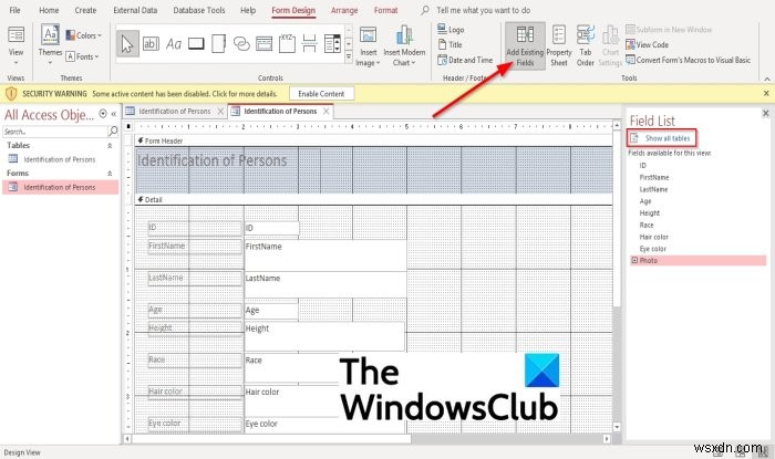 Microsoft Access 양식에 이미지를 추가하는 방법 