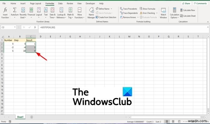 Microsoft Excel에서 GSTEP 기능을 사용하는 방법 