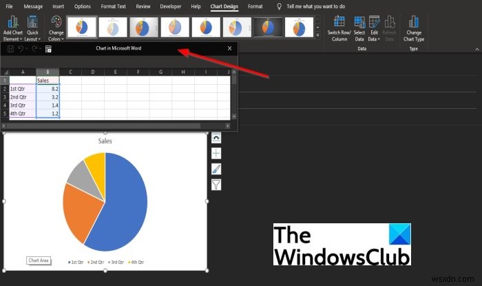 Outlook 이메일에 차트를 삽입하는 방법 