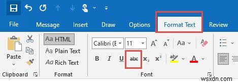 Outlook 전자 메일 메시지에 수평선을 삽입하는 방법 