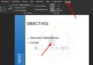Microsoft PowerPoint 프레젠테이션에서 오디오 아이콘을 숨기는 방법 