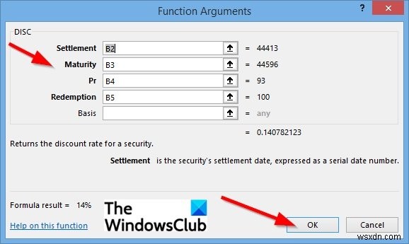 Microsoft Excel에서 DISC 기능을 사용하는 방법 