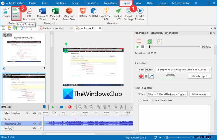 Windows 11/10에서 오디오 내레이션으로 비디오 프레젠테이션을 만드는 방법 