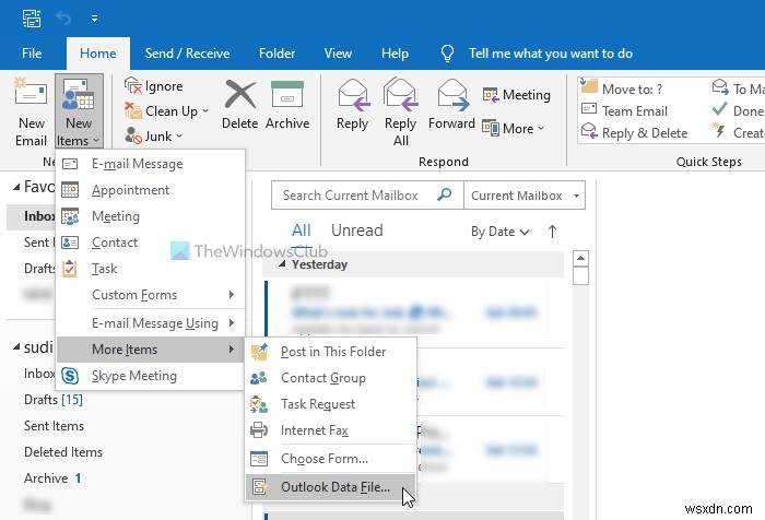 Outlook PST 파일의 위치 Outlook PST 파일에 액세스하고 만드는 방법 