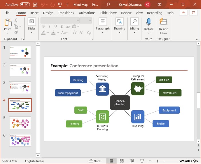 Microsoft PowerPoint에서 마인드 맵을 만드는 방법 