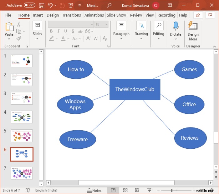 Microsoft PowerPoint에서 마인드 맵을 만드는 방법 