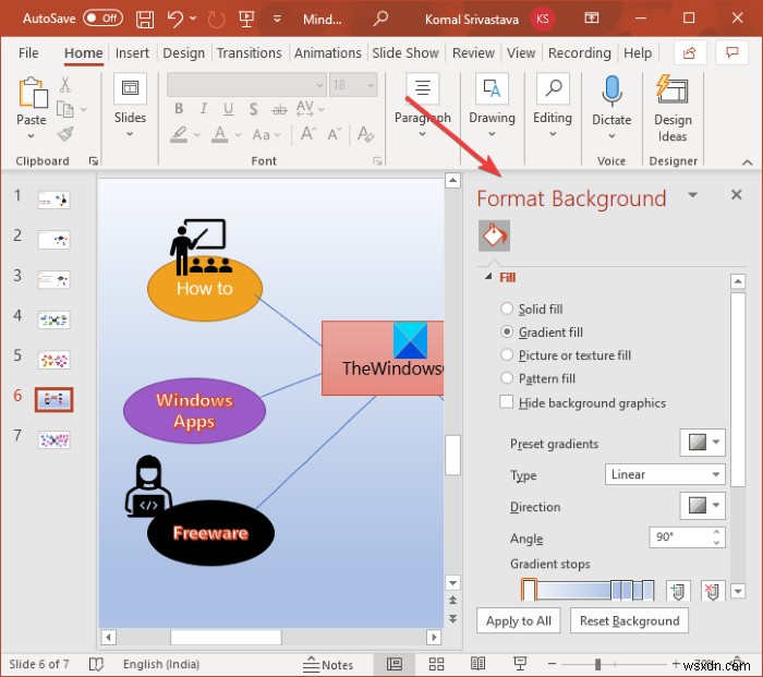 Microsoft PowerPoint에서 마인드 맵을 만드는 방법 