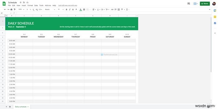 최고의 Google 스프레드시트 및 Excel 온라인 캘린더 템플릿 