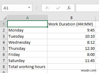 Microsoft Excel에서 시간을 추가하거나 합산하는 방법 