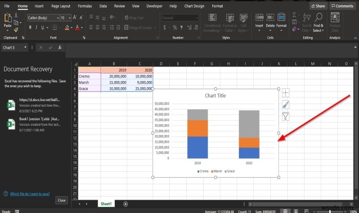 Excel 차트에서 행과 열을 전환하는 방법 