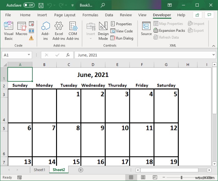 Microsoft Excel에서 달력을 만드는 방법 