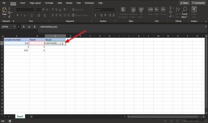 Microsoft Excel에서 IMPOWER 함수를 사용하는 방법 
