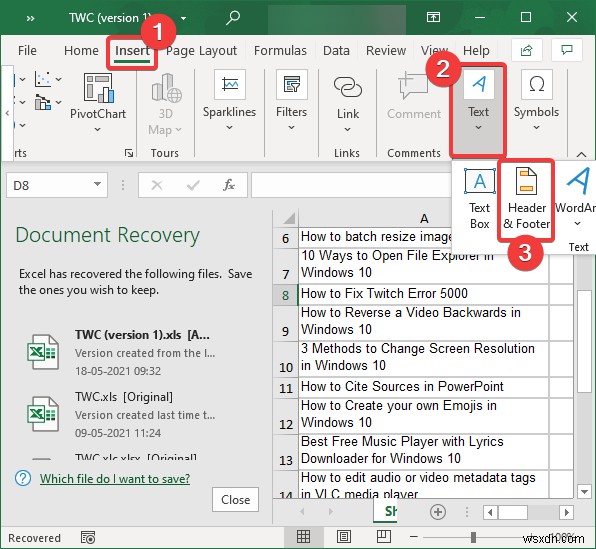 Microsoft Excel에서 워터마크를 추가하는 방법 