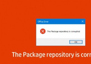 패키지 저장소가 손상됨 – Windows 10의 Microsoft Office 오류