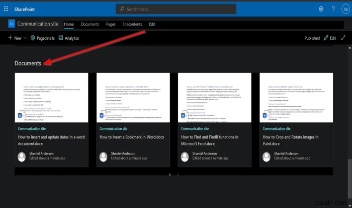 SharePoint 사이트에 문서를 업로드하는 방법