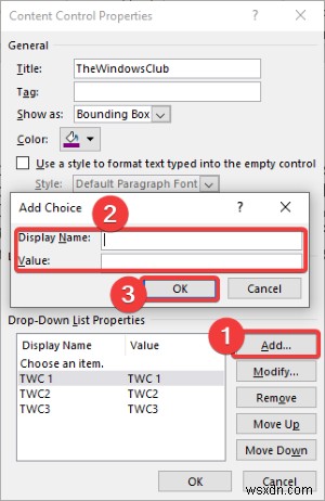 Microsoft Word에서 드롭다운 목록을 만드는 방법 