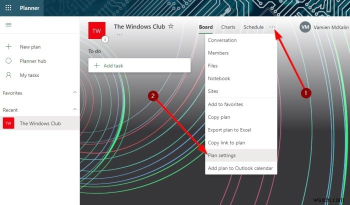 웹용 Microsoft Planner에서 배경 또는 테마를 변경하는 방법