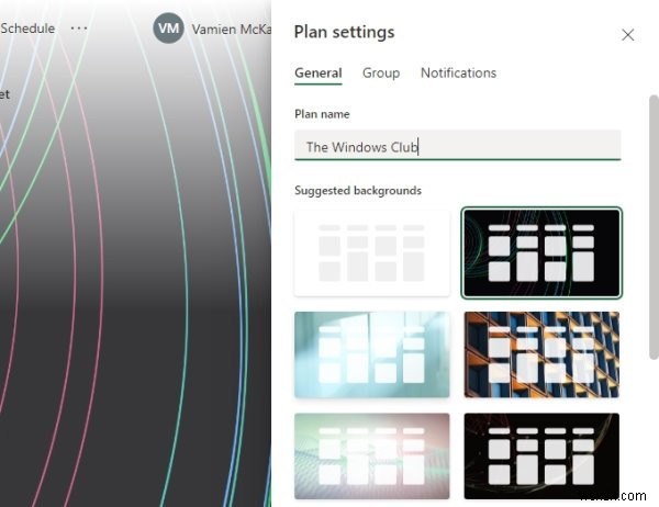 웹용 Microsoft Planner에서 배경 또는 테마를 변경하는 방법