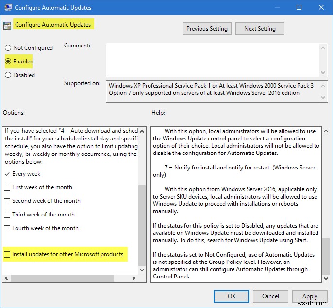 Windows 업데이트를 사용하여 다른 Microsoft 제품을 업데이트하는 방법 