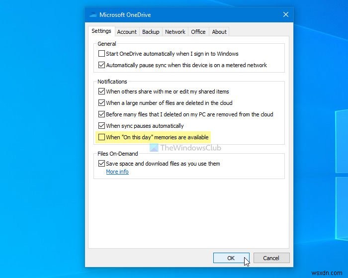 Windows 11/10에서 OneDrive 오늘 알림을 끄는 방법 
