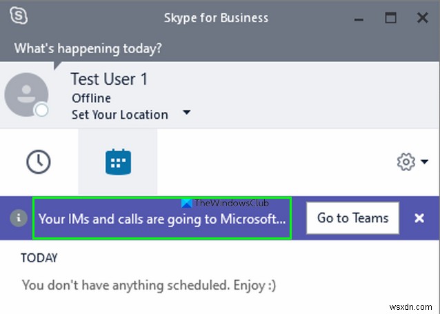 IM과 통화는 Microsoft Teams로 이동합니다. Skype for Business는 말합니다. 