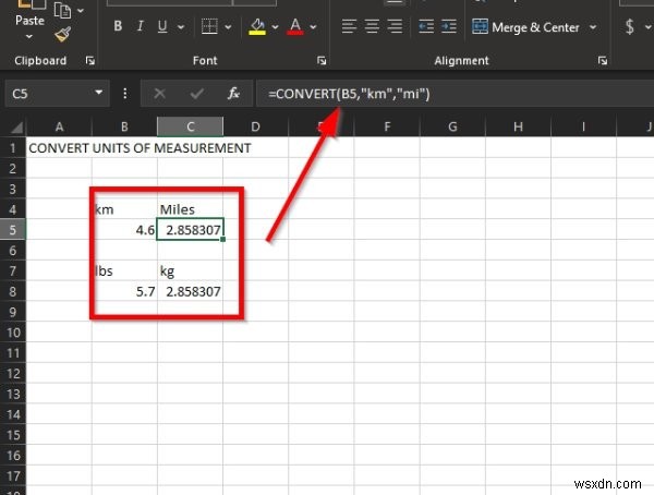 Microsoft Office에서 측정 변환기를 사용하는 방법 