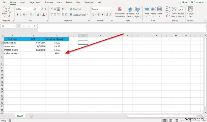 Microsoft Excel에서 ISBLANK 기능을 사용하는 방법