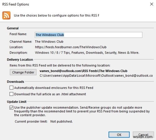 Microsoft Outlook을 RSS 피드 리더로 사용하는 방법 