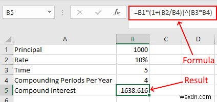 Excel에서 복리 이자를 계산하는 방법 