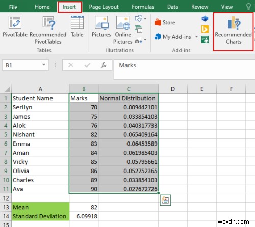 Microsoft Excel에서 벨 곡선을 만드는 방법 