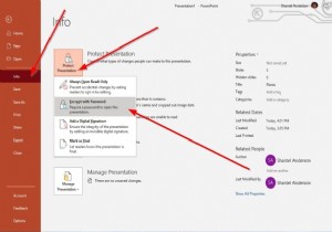PowerPoint 프레젠테이션의 암호를 설정, 변경 또는 삭제하는 방법 