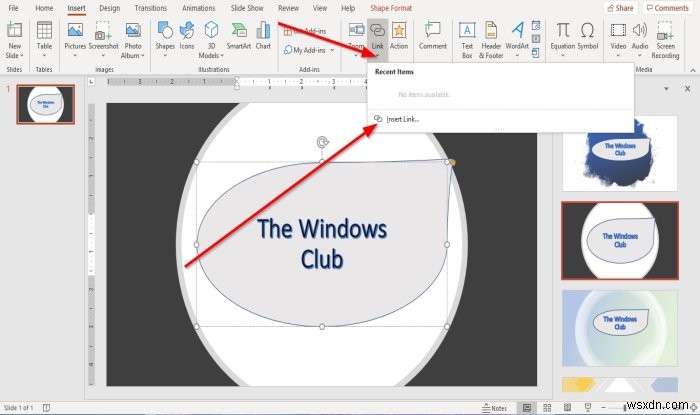 요소, 콘텐츠 또는 개체를 PowerPoint 슬라이드에 연결하는 방법