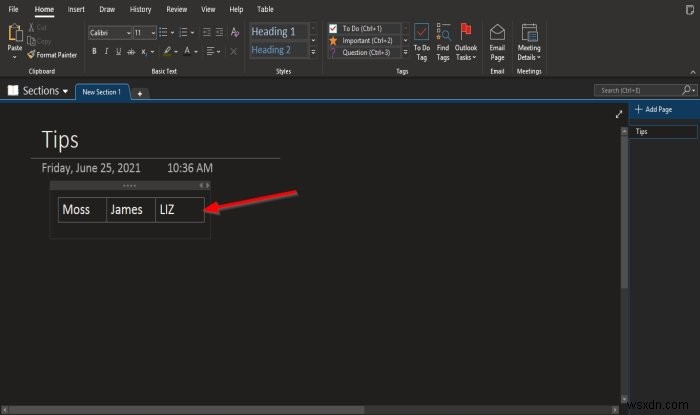 초보자를 위한 기본 OneNote 자습서