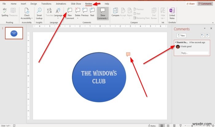 Microsoft PowerPoint 슬라이드에 댓글을 추가하는 방법