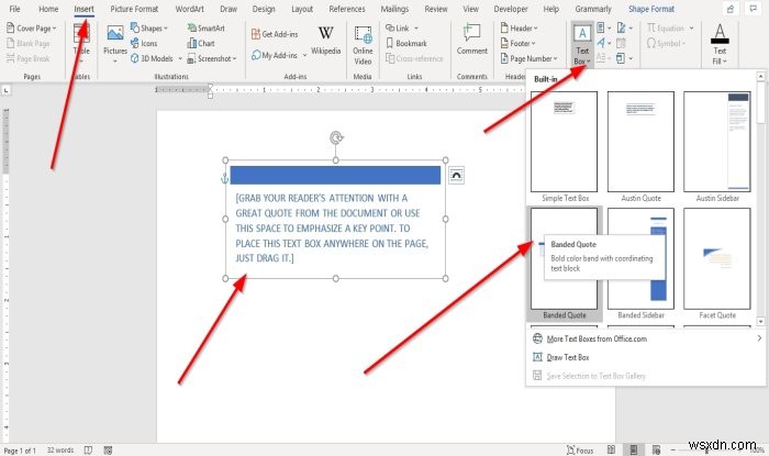 Microsoft Word에서 텍스트 상자를 추가, 복사, 제거, 적용 및 조작하는 방법