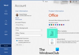 Windows 11/10에서 Microsoft Office를 수동으로 업데이트하는 방법 