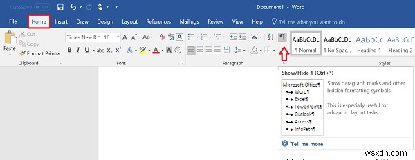 Microsoft Word 문서 끝에서 빈 페이지를 삭제하는 방법 