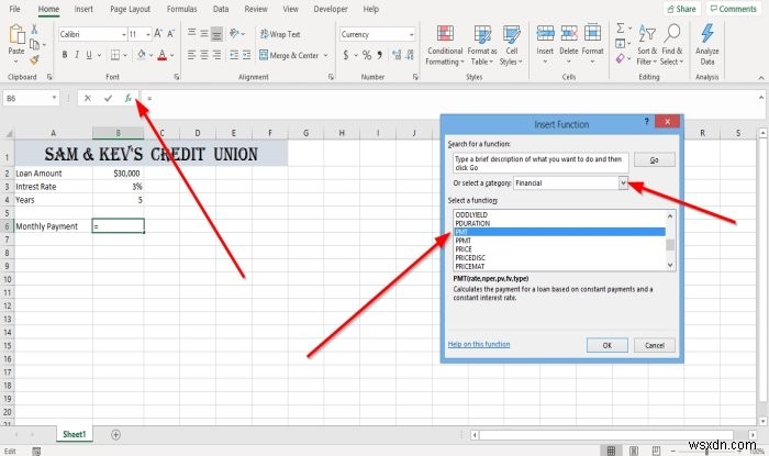 Microsoft Excel에서 PMT 기능을 사용하는 방법 