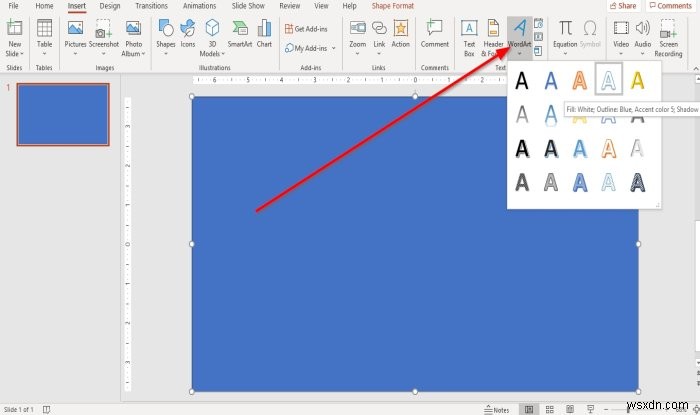 PowerPoint에서 입자 텍스트 효과 또는 폭발 애니메이션을 만드는 방법