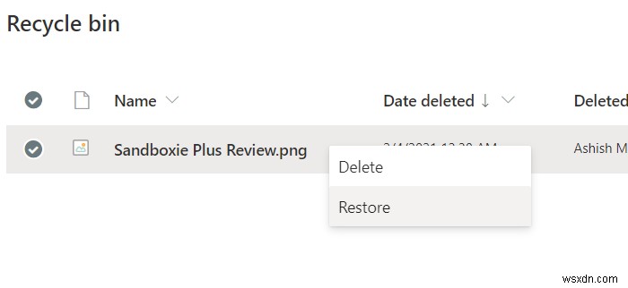 Microsoft 팀에서 삭제된 파일을 복구하는 방법 