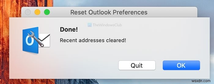 Outlook 알림이 Mac에서 작동하지 않음 
