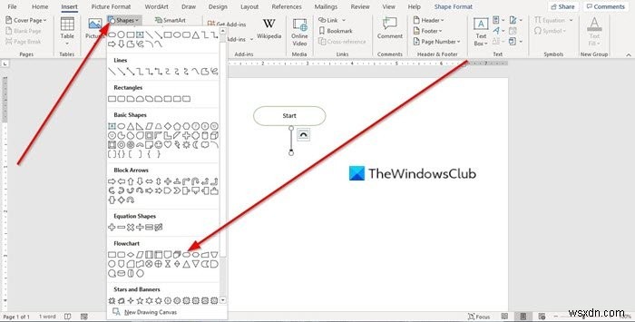 Microsoft Word에서 순서도를 만드는 방법