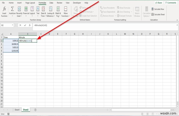 Microsoft Excel에서 시, 분, 초 함수를 사용하는 방법 